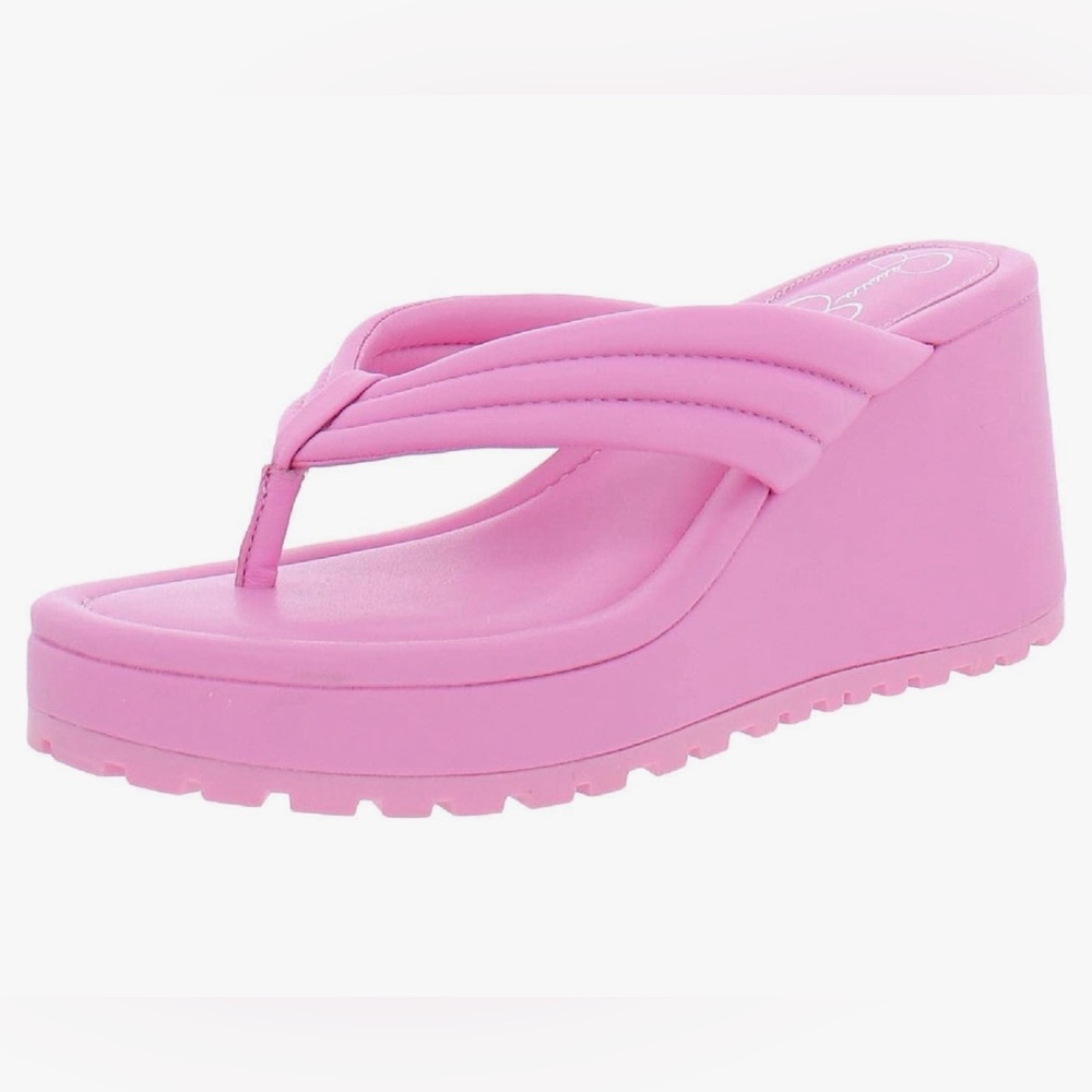 Pink Leather Platform Sandal from Jessica Simpson
Puffy thong Kemnie Wedge